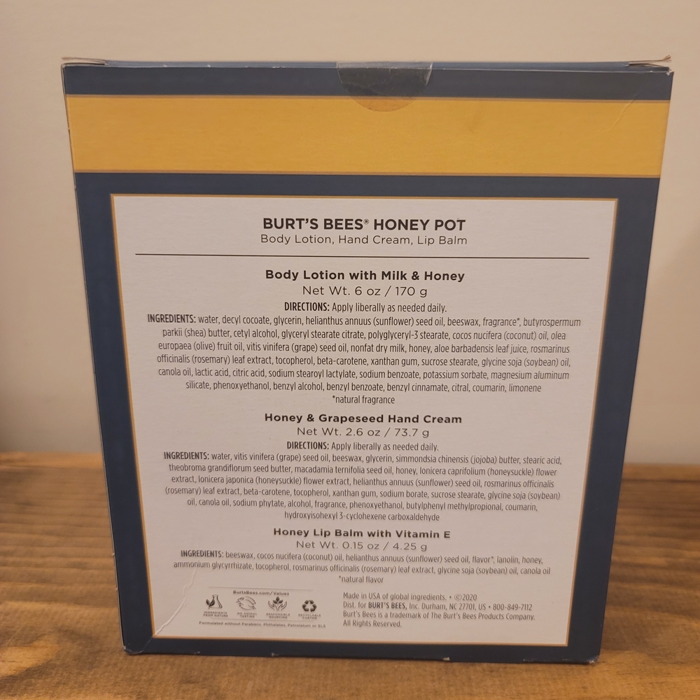 Burt's Bees Full Size Honey Pot Moisturizer Set - 3 Count - Picture 2 of 2